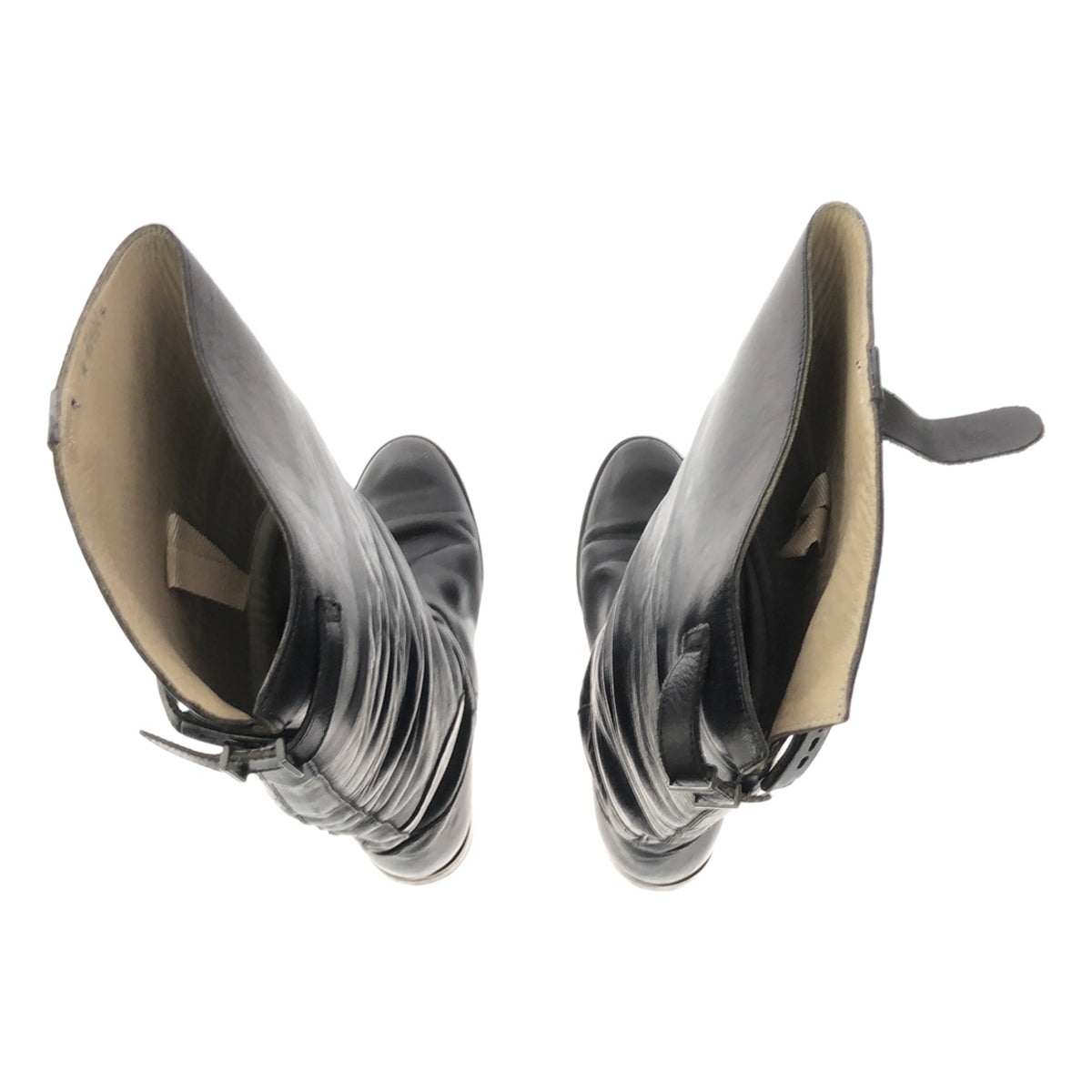 金鵝 |騎士皮革復古長靴 |尺寸 36 |黑色 |女性的