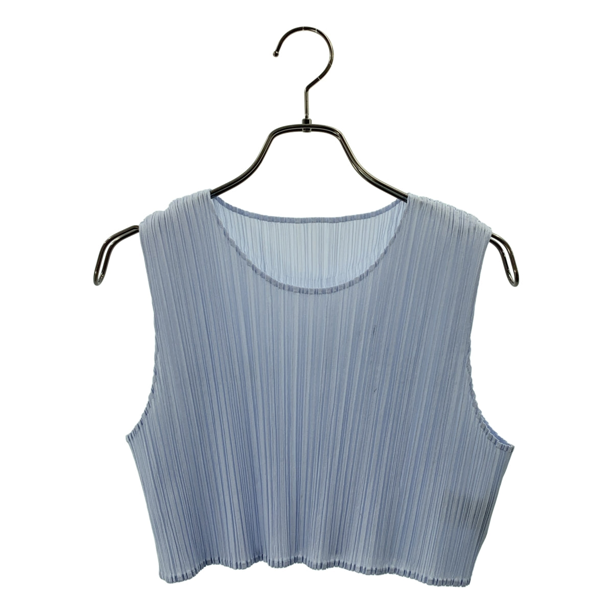イッセイミヤケ PLEATS PLEASE ノースリーブ トップス ブルー 中古・古着通販】PLEATS PLEASE ISSEY MIYAKE (プリーツプリーズ
