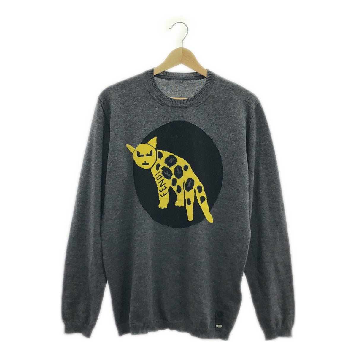 FENDI / フェンディ | バグズキャット ハイゲージクルーネックニット | 50 | メンズ