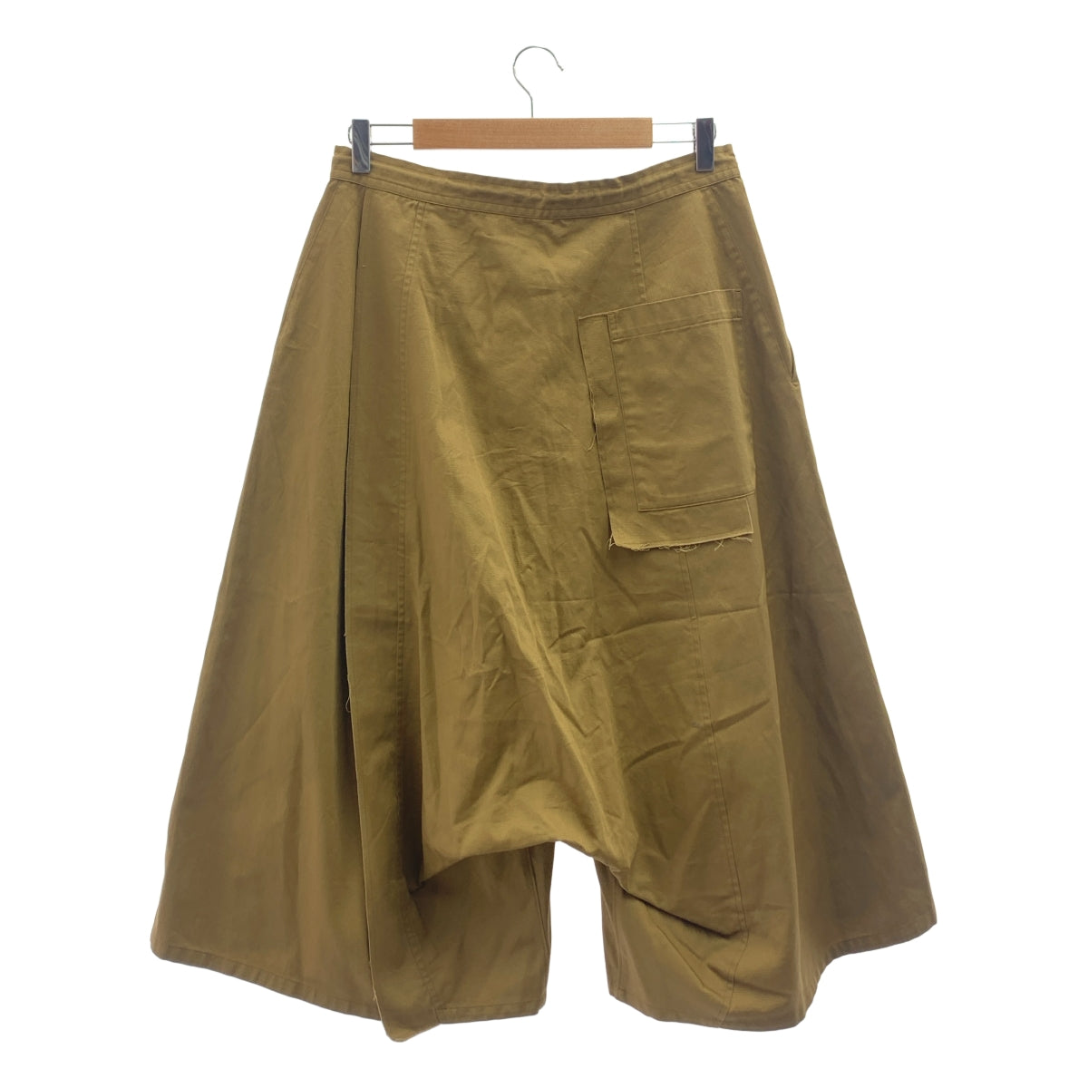 Y's / ワイズヨウジヤマモト | BORN PRODUCT COTTON TWILL SAROUEL WITH CLOTH コットンツイル サルエルパンツ | 01 | レディース
