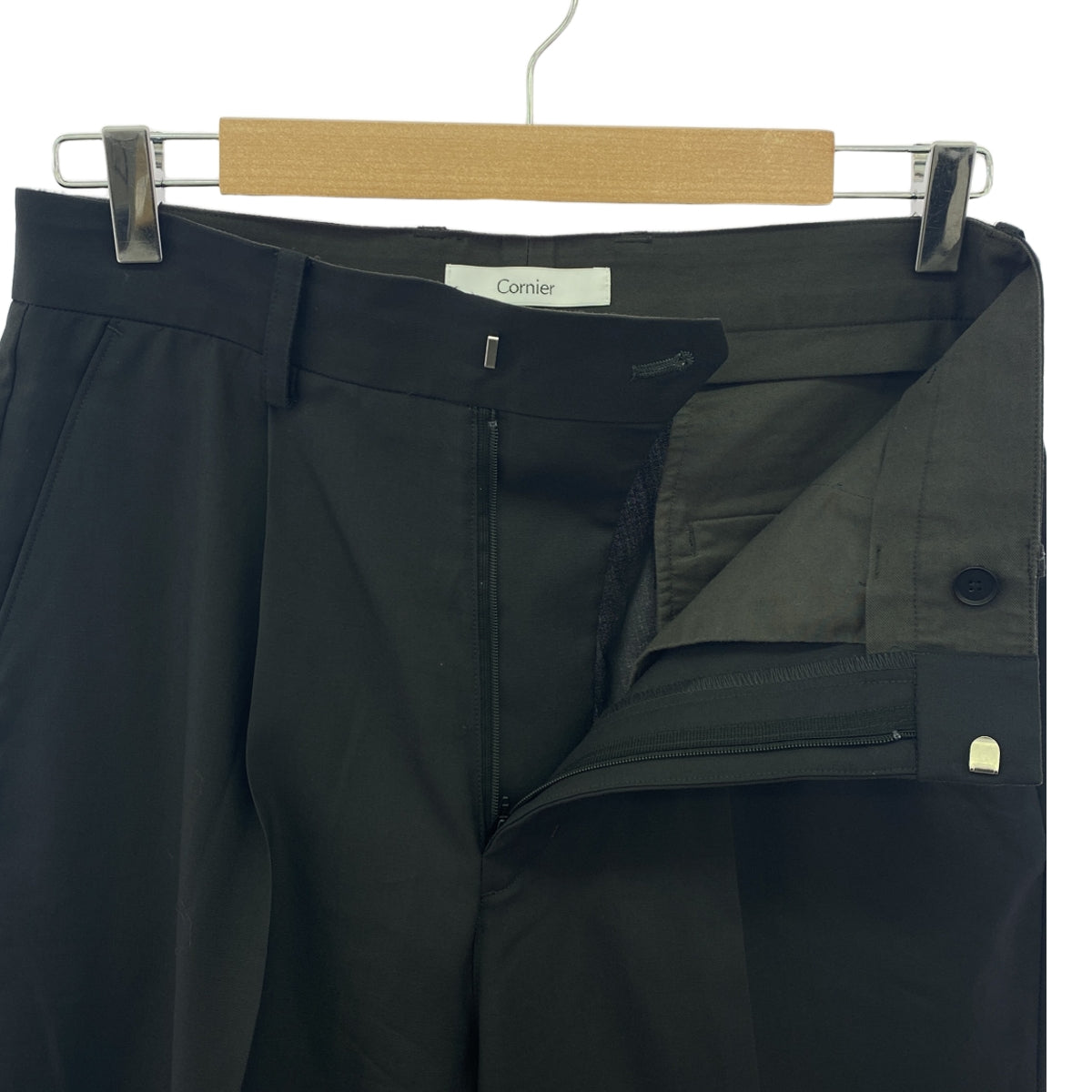 CORNIER / Cornier | Center press 1-pleat wool slacks | S | Men's