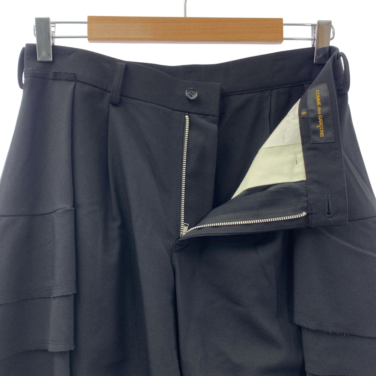 COMME des GARCONS / 컴데 갤슨 | 2014SS/AD2013 | 티어드 스커트 도킹 울 반바지 | S | 여성