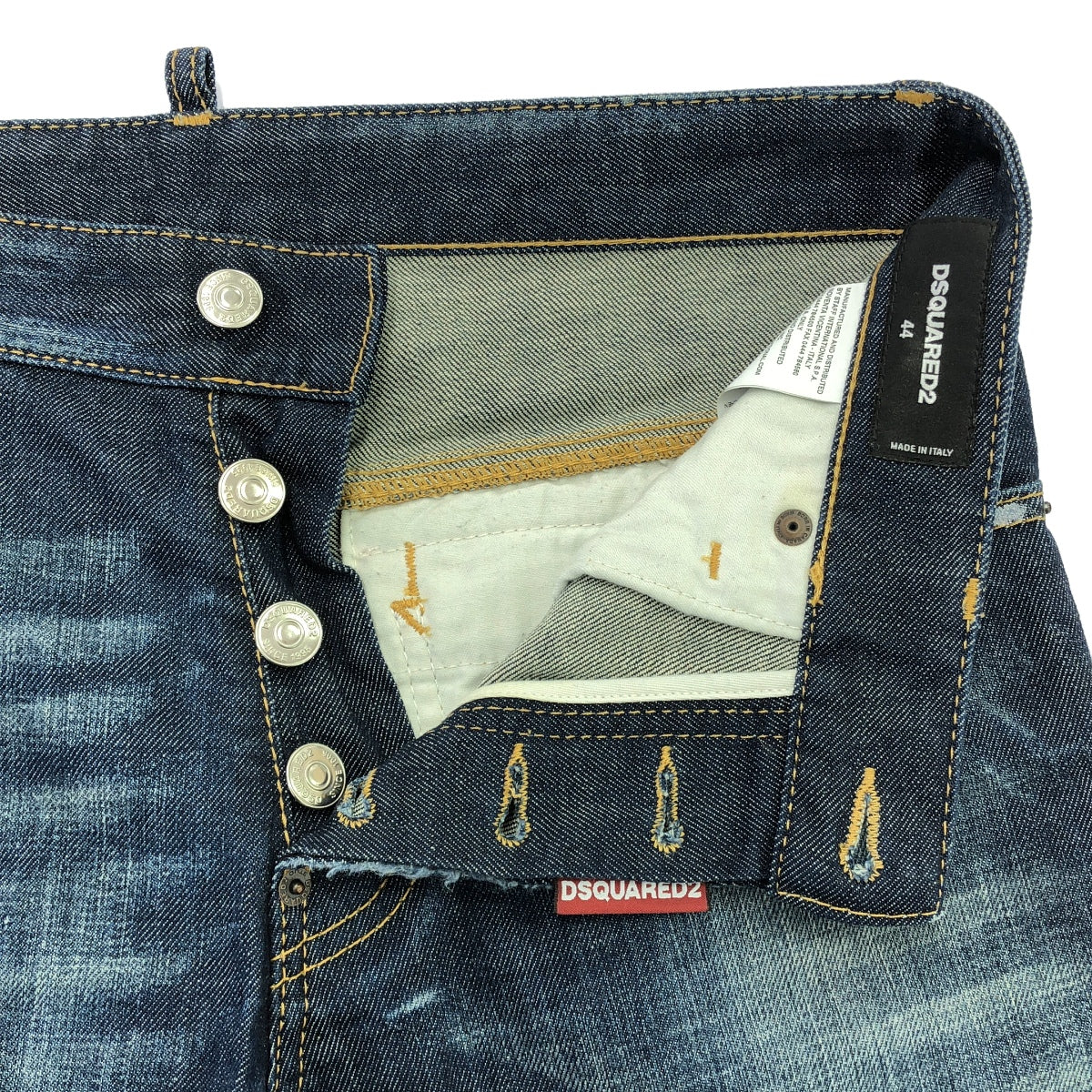 DSQUARED2 / ディースクエアード | 2014AW | ダメージ加工 デニムパンツ | 44 | インディゴ | メンズ