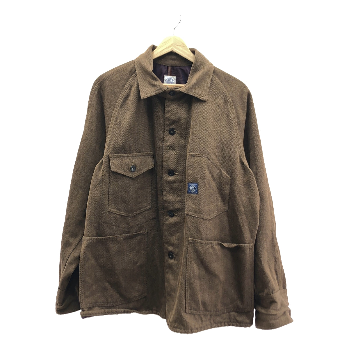 POST O'ALLS / ポストオーバーオールズ | × THE CORONA UTILITY #1102 Engineer's Jacket / CORONA・Cavalry Twill / カバーオール ジャケット / 総裏地 | L | DARK KHAKI HEATHER | メンズ