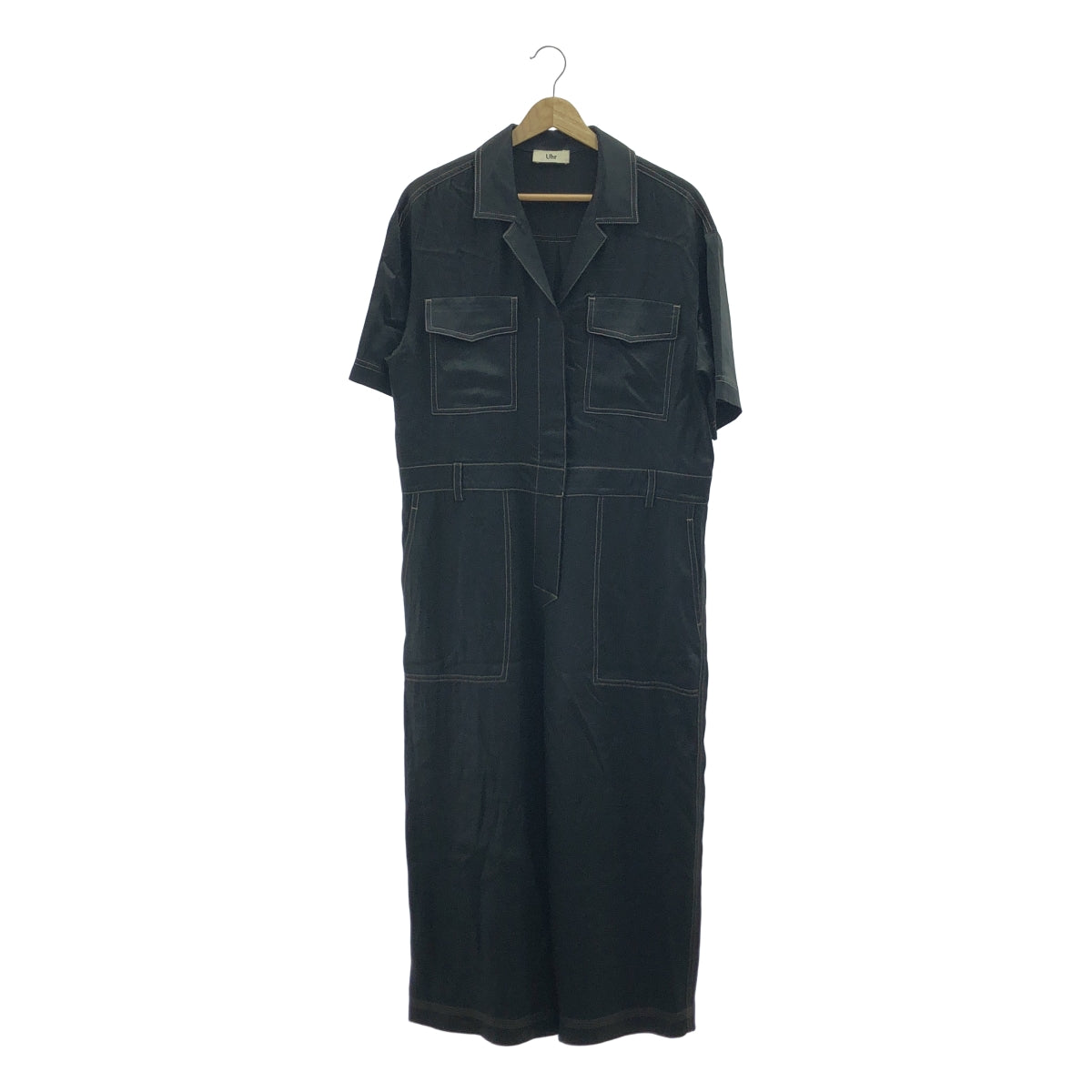 Uhr / 우어 | 2024SS | Satin Jumpsuit 새틴 점프 슈트 올인원 | 36 | 블랙 | 여성