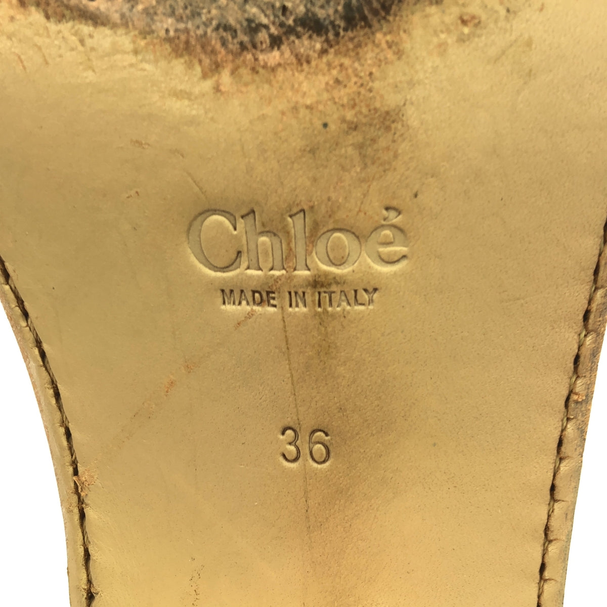Chloe | Leather chunky heel strap sandals | 36 | ROSSO/GOLD | Women's
