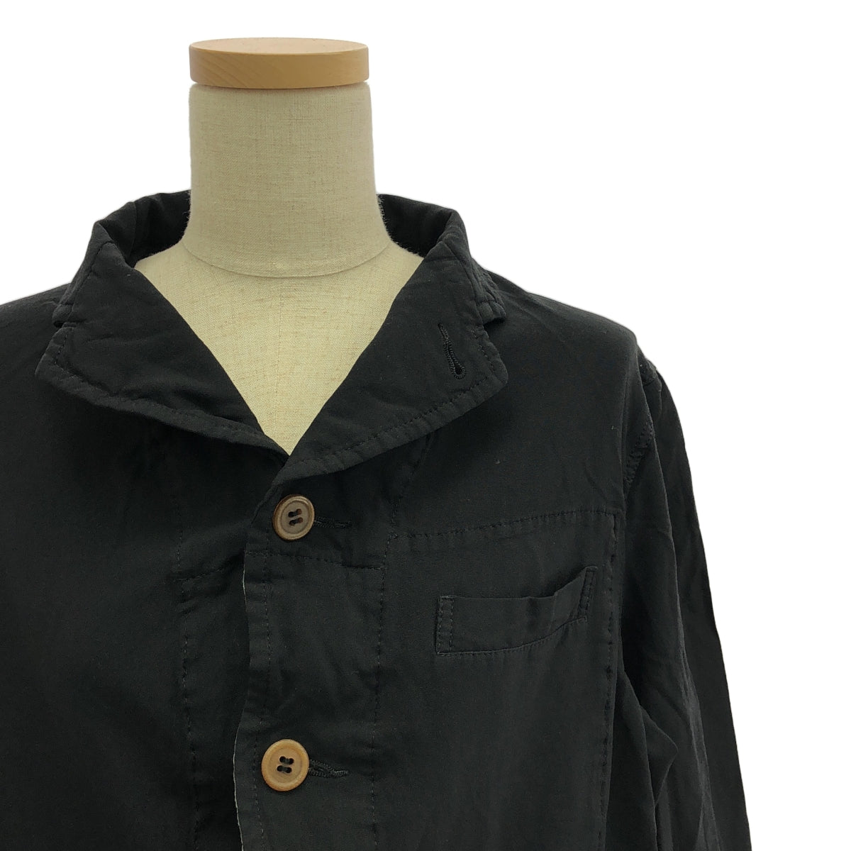 COMME des GARCONS COMME des GARCONS / Comme des | 2014春夏 |聚酯氈單排扣外套 |中號 |黑色|女性的