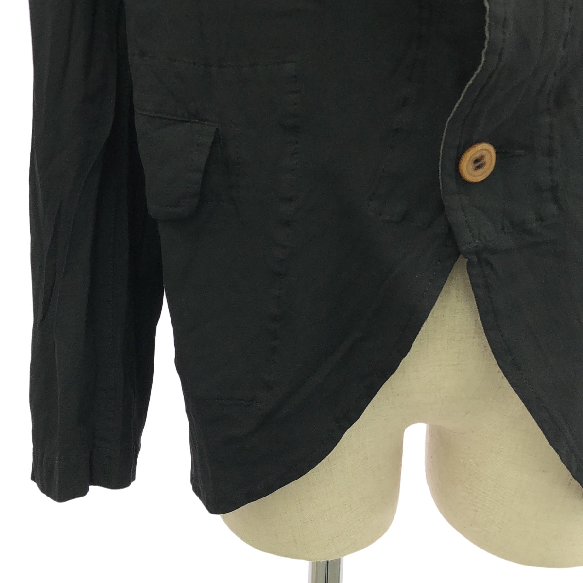 COMME des GARCONS COMME des GARCONS / Comme des | 2014春夏 |聚酯氈單排扣外套 |中號 |黑色|女性的