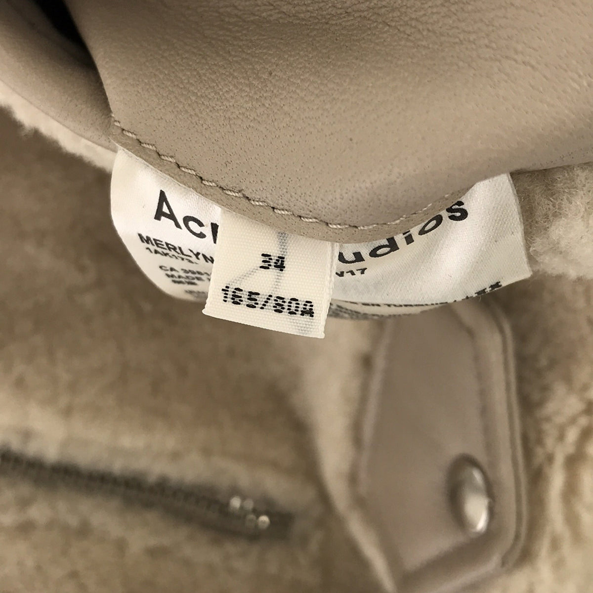 Acne Studios / Acne Studios | MERLYN SHEAR Lamb Shearling Double Rider Jacket | 34 | Women's