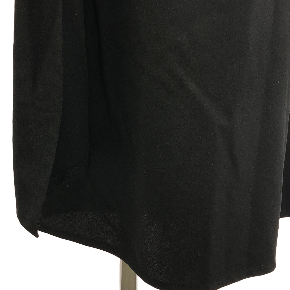 YOHJI YAMAMOTO +NOIR | Wool asymmetrical side slit modified sleeveless dress | 1 | Black | Women's