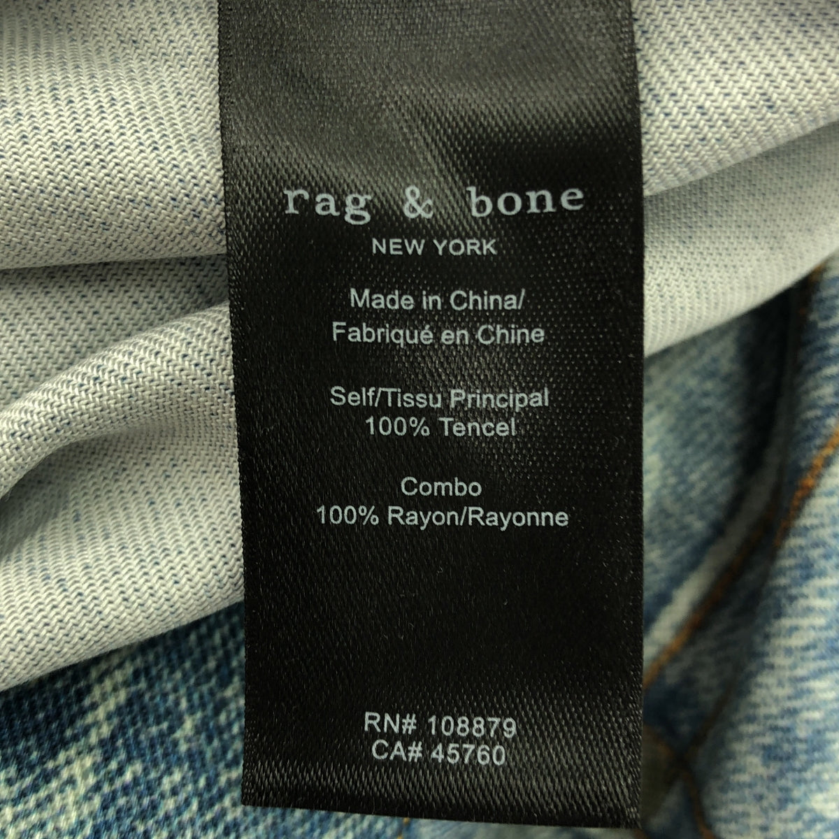 【美品】 rag & bone / ラグアンドボーン | デニム 転写プリント パンツ | 25 | ブルー | レディース