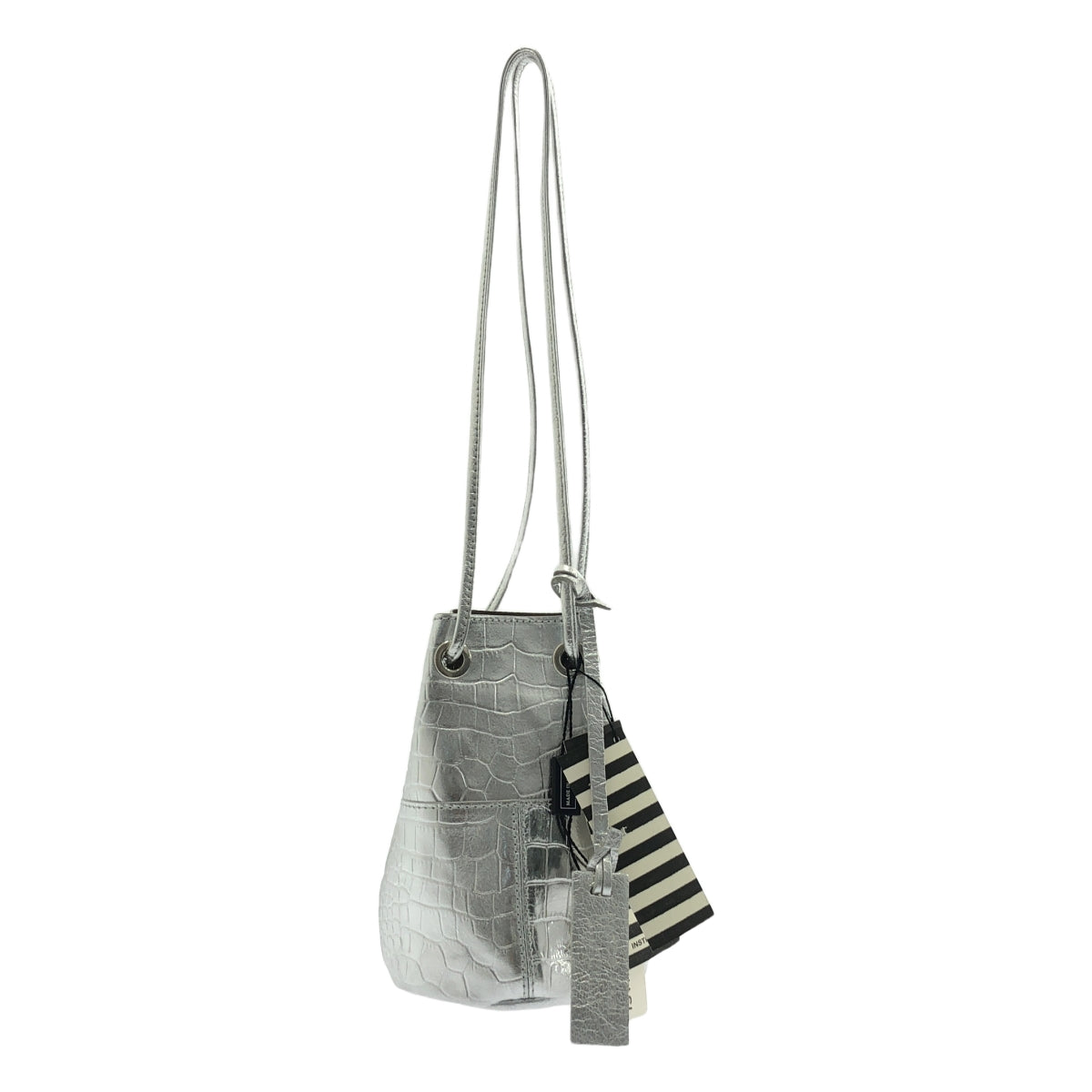MARCO MASI | Crocodile embossed leather drawstring bag |