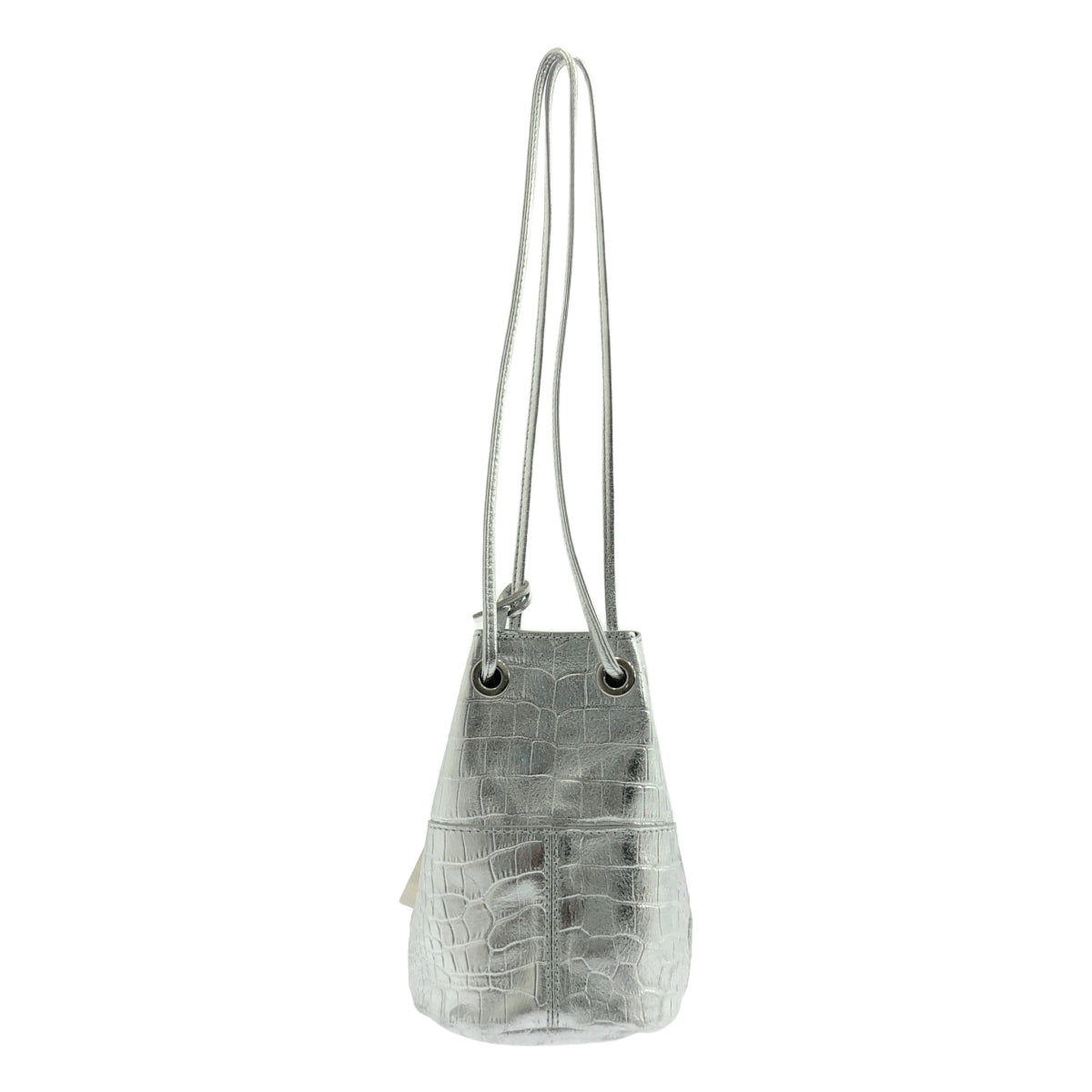MARCO MASI | Crocodile embossed leather drawstring bag |