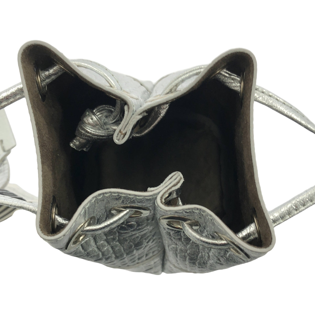 MARCO MASI | Crocodile embossed leather drawstring bag |