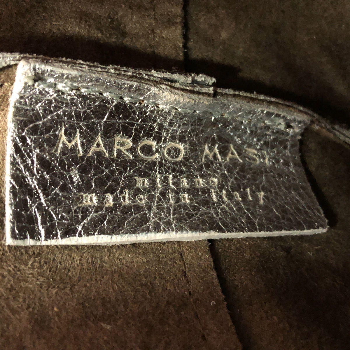 MARCO MASI | Crocodile embossed leather drawstring bag |