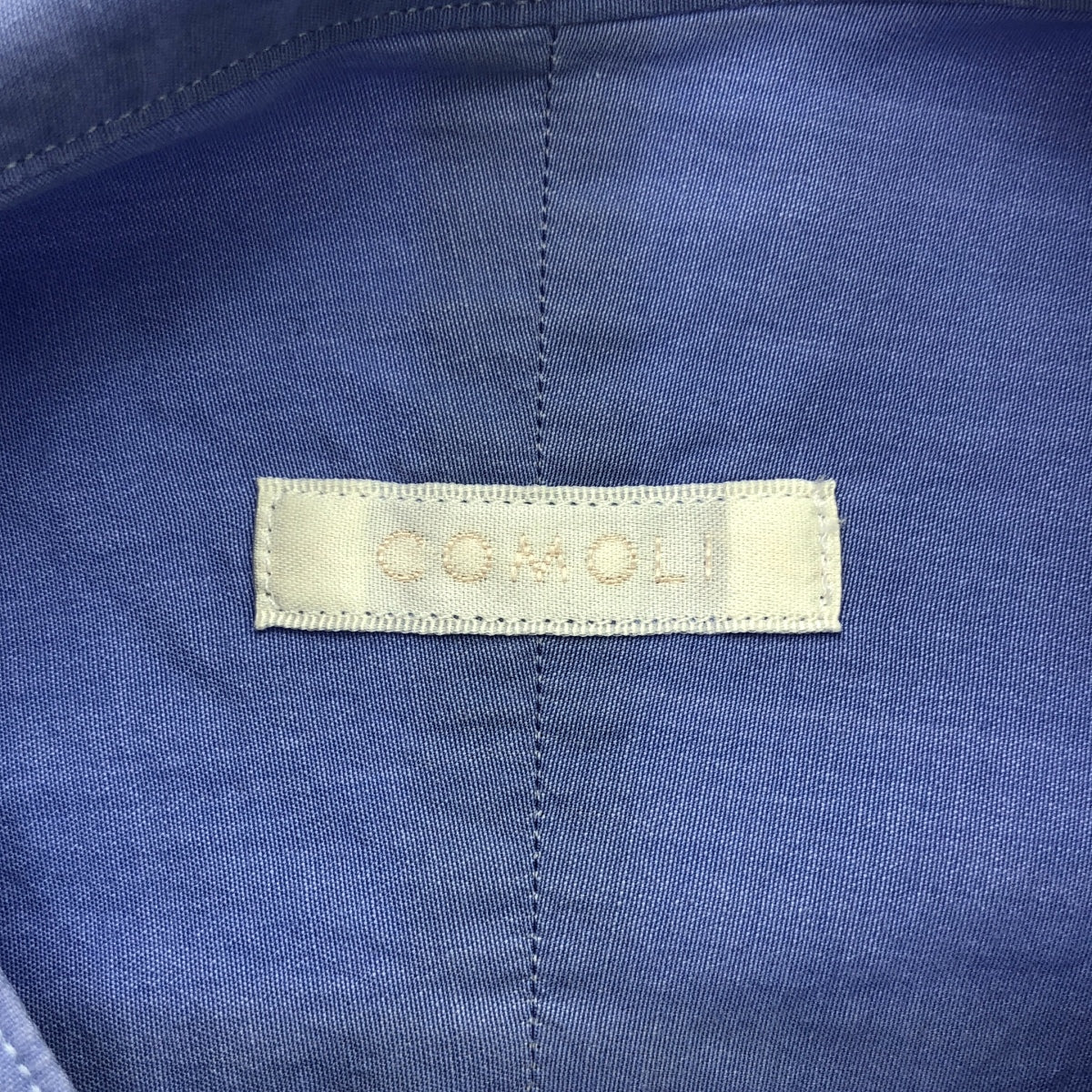 COMOLI / コモリ | コットン バンドカラー シャツワンピース | 0 | ライトブルー | レディース