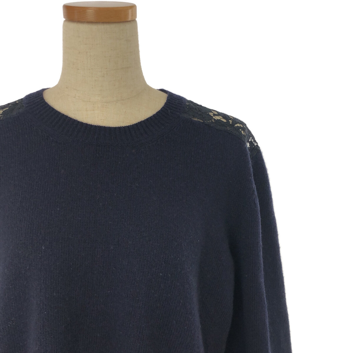 【美品】 VALENTINO / ヴァレンティノ | バック レース切替 ニット | L | ネイビー | レディース