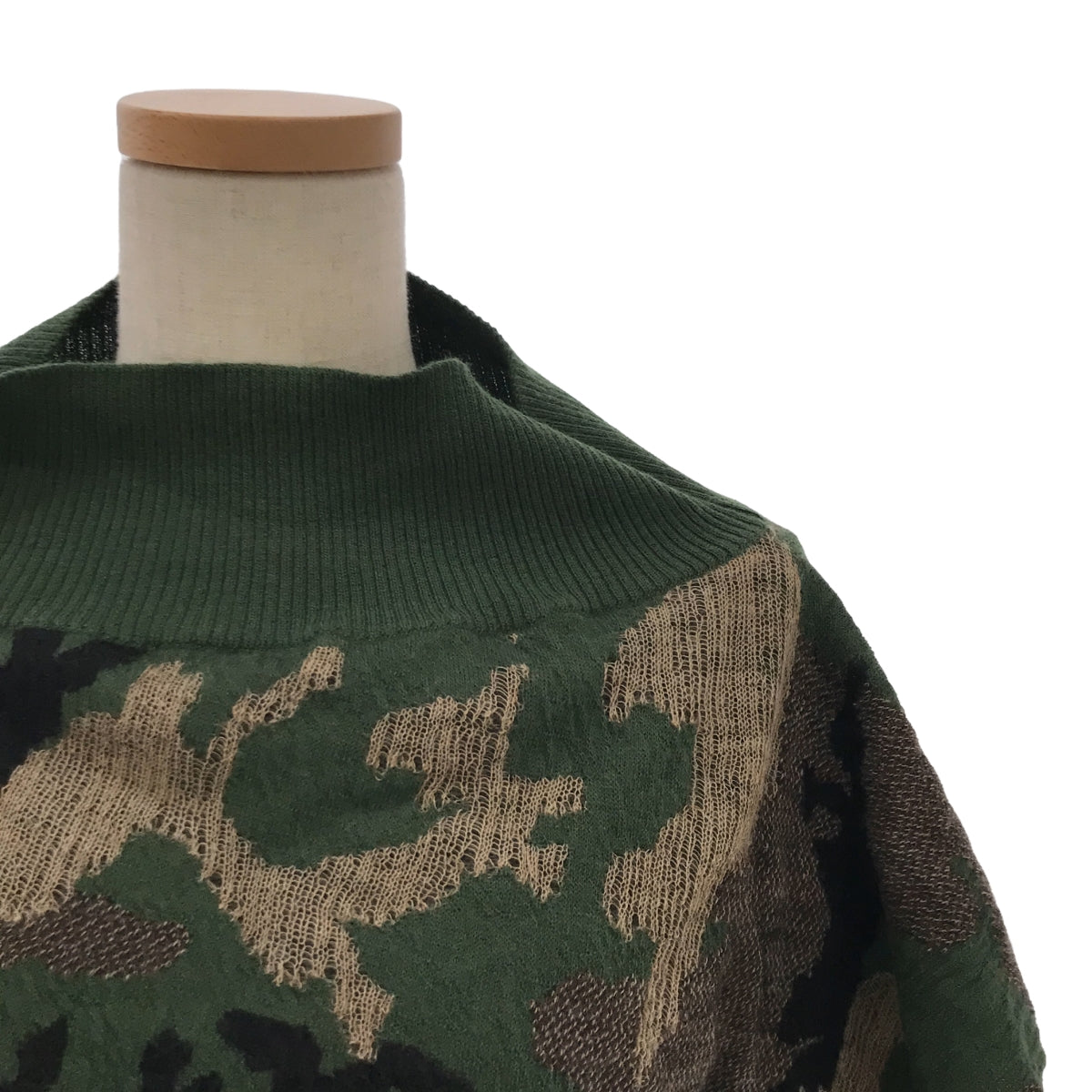 JUNYA WATANABE COMME des GARCONS / ジュンヤワタナベ | カモフラ柄 アシンメトリー プルオーバーニット | M | レディース
