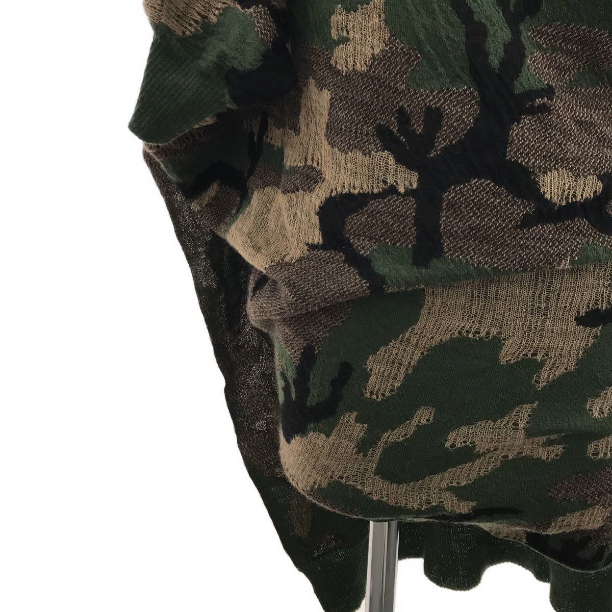 JUNYA WATANABE COMME des GARCONS / ジュンヤワタナベ | カモフラ柄 アシンメトリー プルオーバーニット | M | レディース