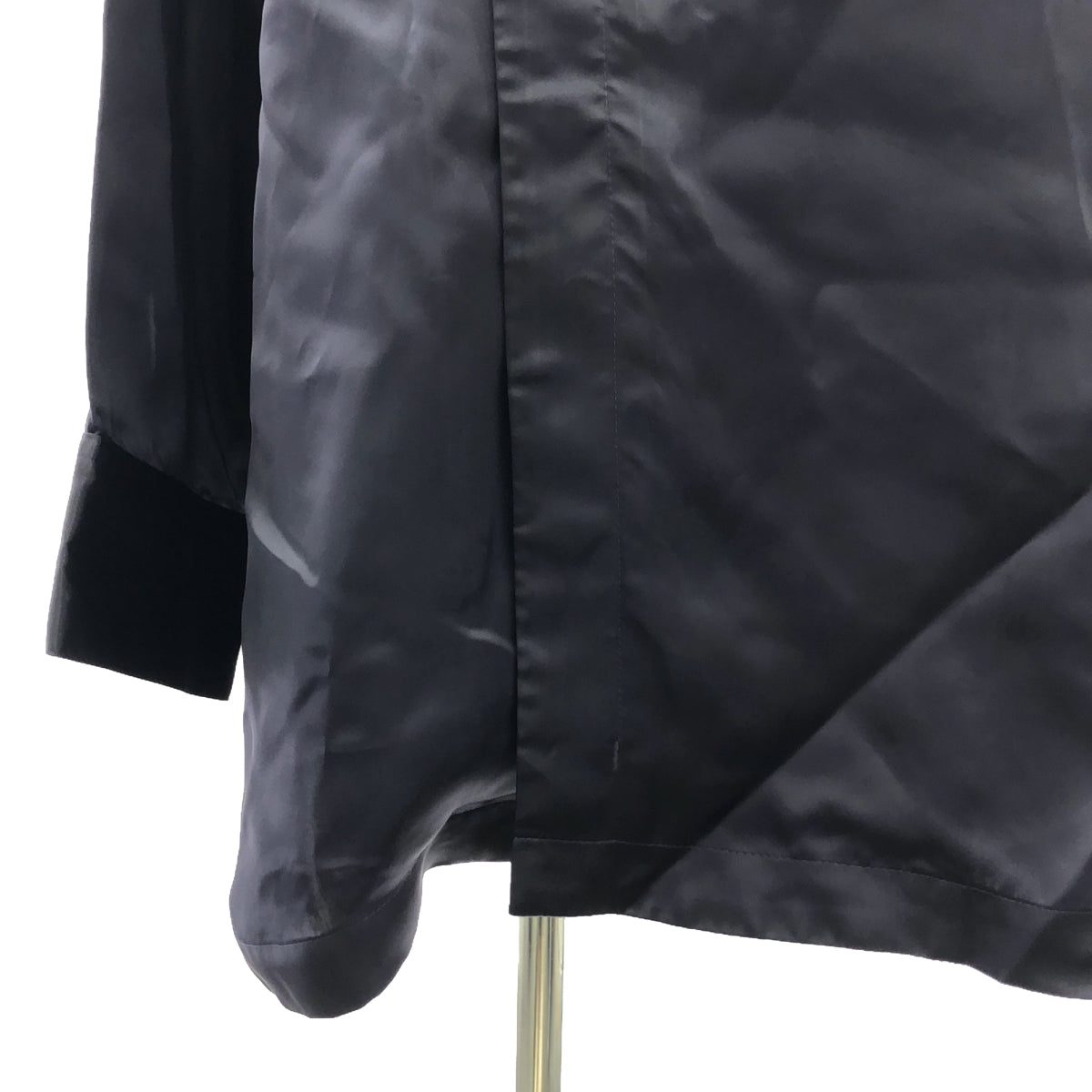 HARUNOBUMURATA / ハルノブムラタ | 2024AW | KIRSTIN - CUPRA SATIN ASYMMETRY COLLAR SHIRT シャツ | 36 | パープル | レディース