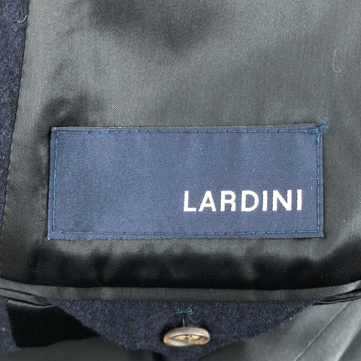 LARDINI / ラルディーニ | 2024AW | シャドウストライプ ワイドラペル チェスターコート | 46 | メンズ