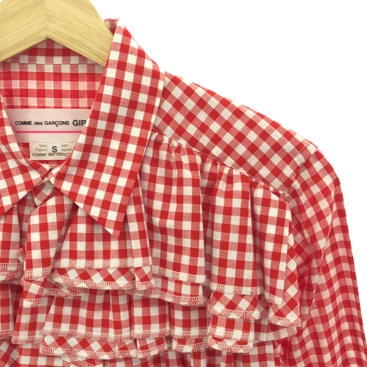 COMME des GARCONS GIRL / コムデギャルソンガール | 2019AW | チェック ギャザー フリルシャツ | S | レディース
