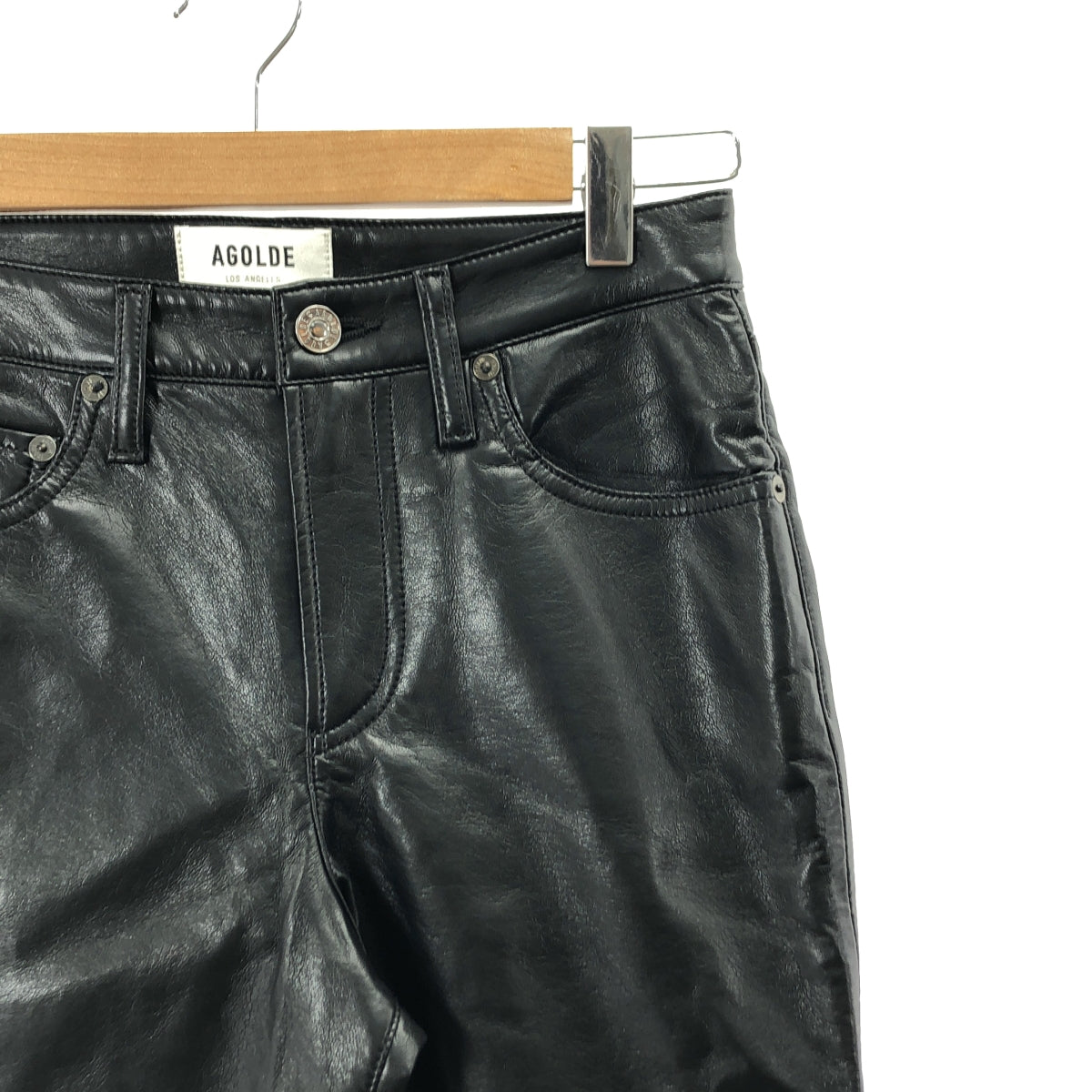 AGOLDE / 에이 골드 E | 재활용 가죽 테이퍼 팬츠 | 23 | 블랙 | 여성