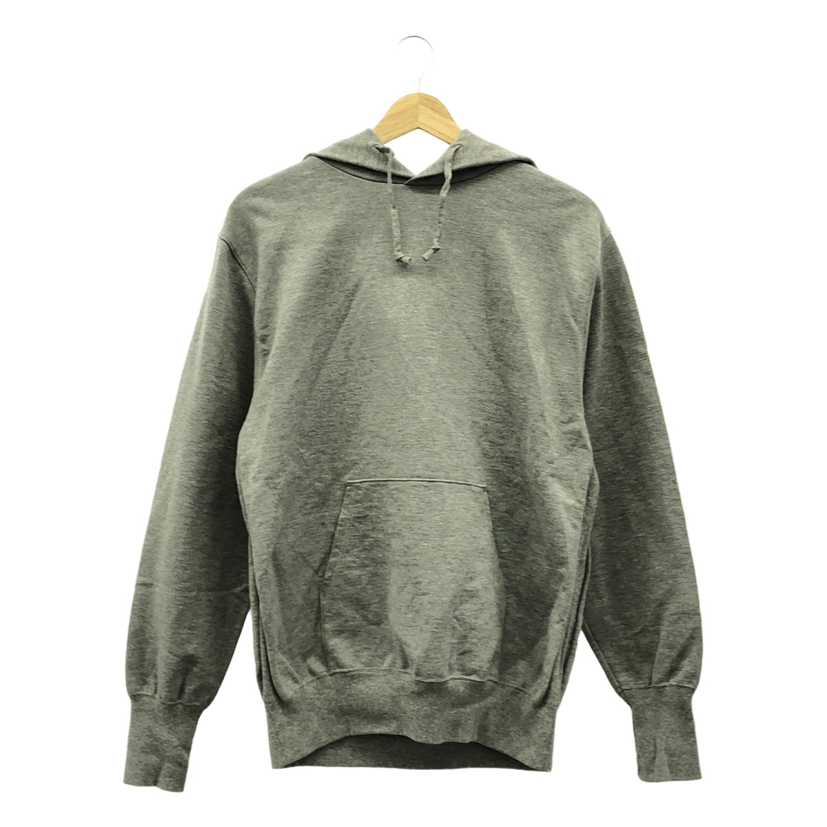 BATONER / バトナー | 2022SS | DEGREASE INLAY PULL PARKER コットン限界度詰め インレイニット パーカー | 2 | グレー | メンズ