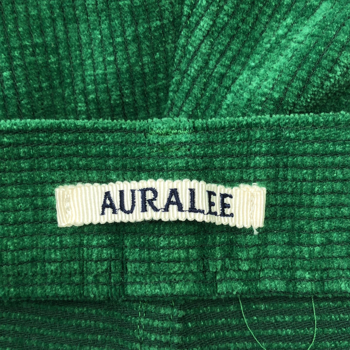 AURALEE / AURALEE | 羊毛棉混紡燈芯絨褲 | 1 | 綠色 | 女款