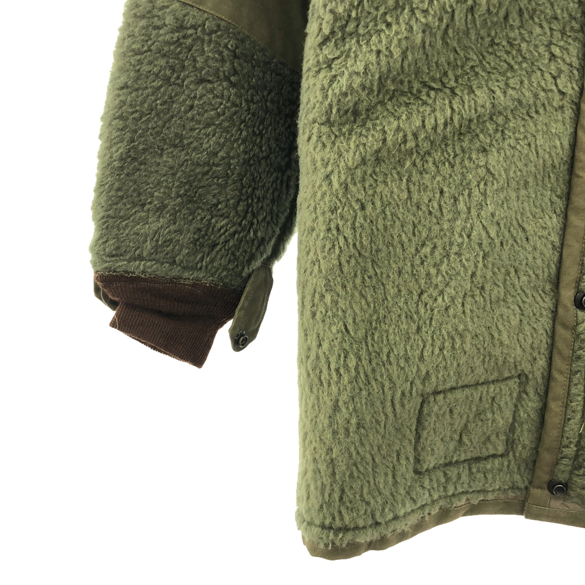 復古 / 復古服裝 | 50 年代加拿大軍隊加拿大軍用絨毛圍巾內襯大衣 | XS |卡其色 |男士