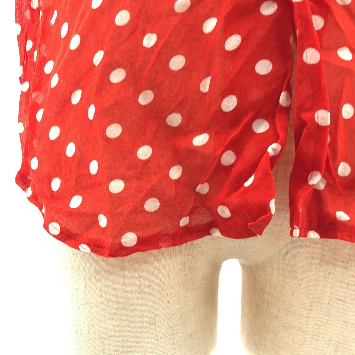 COMME des GARCONS COMME des GARCONS / Comme des | 2013SS | Cupra dot round collar sheer shirt blouse | S | Women's