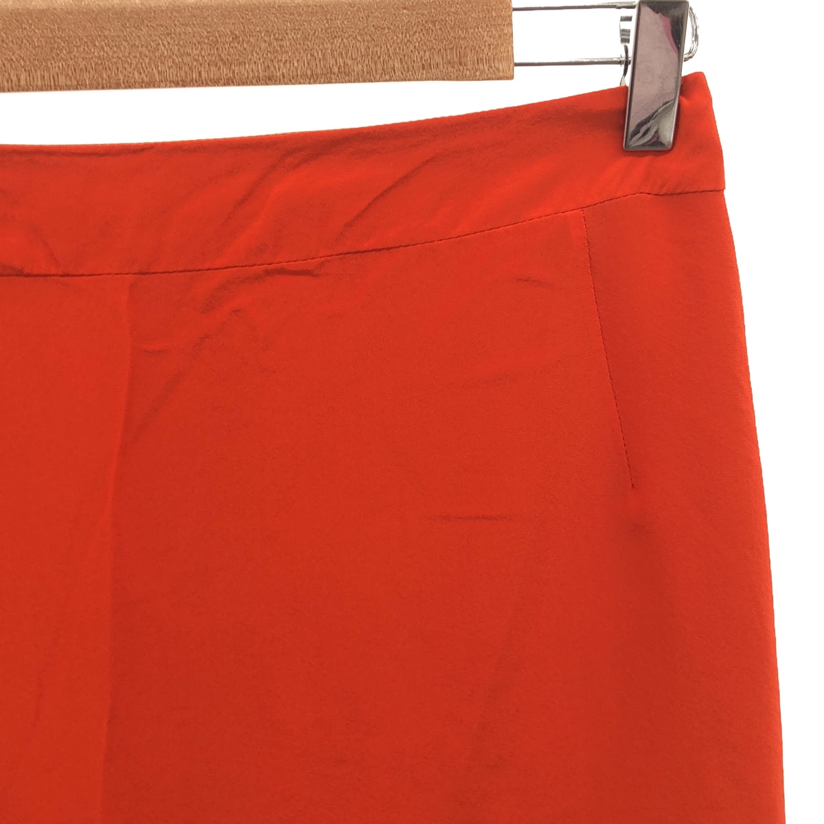 DRIES VAN NOTEN | Silk waist tuck pleated flared skirt | 36 | Orange | Women's