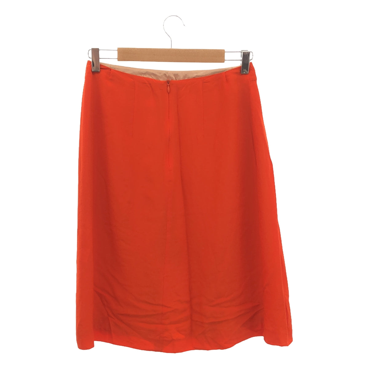 DRIES VAN NOTEN | Silk waist tuck pleated flared skirt | 36 | Orange | Women's
