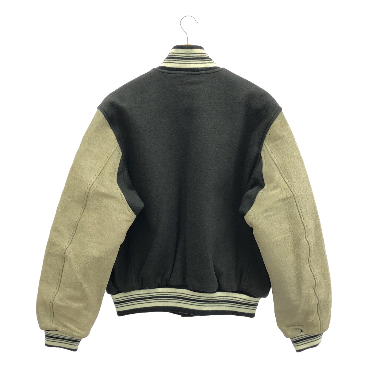 【新品】  SUGARHILL / シュガーヒル | 2022AW | GILL LEATHER STADIUM JACKET スタジャン ジャケット | 2 | PALE BLACK × WHITE GILL | メンズ