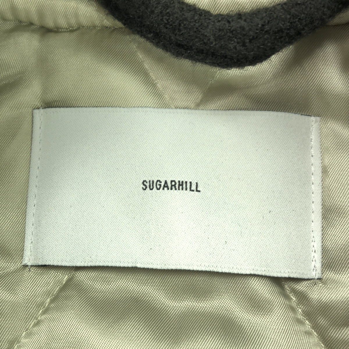 【新品】 SUGARHILL / シュガーヒル | 2022AW | GILL LEATHER STADIUM JACKET スタジャン ジャケット | 2 | PALE BLACK × WHITE GILL | メンズ