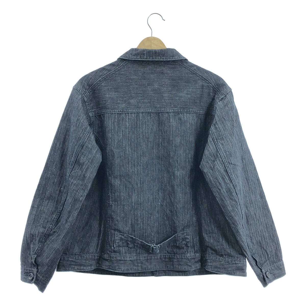 【美品】  AUBERGE / オーベルジュ | シンチバック ブラック デニムジャケット | 38 | チャコールグレー | メンズ