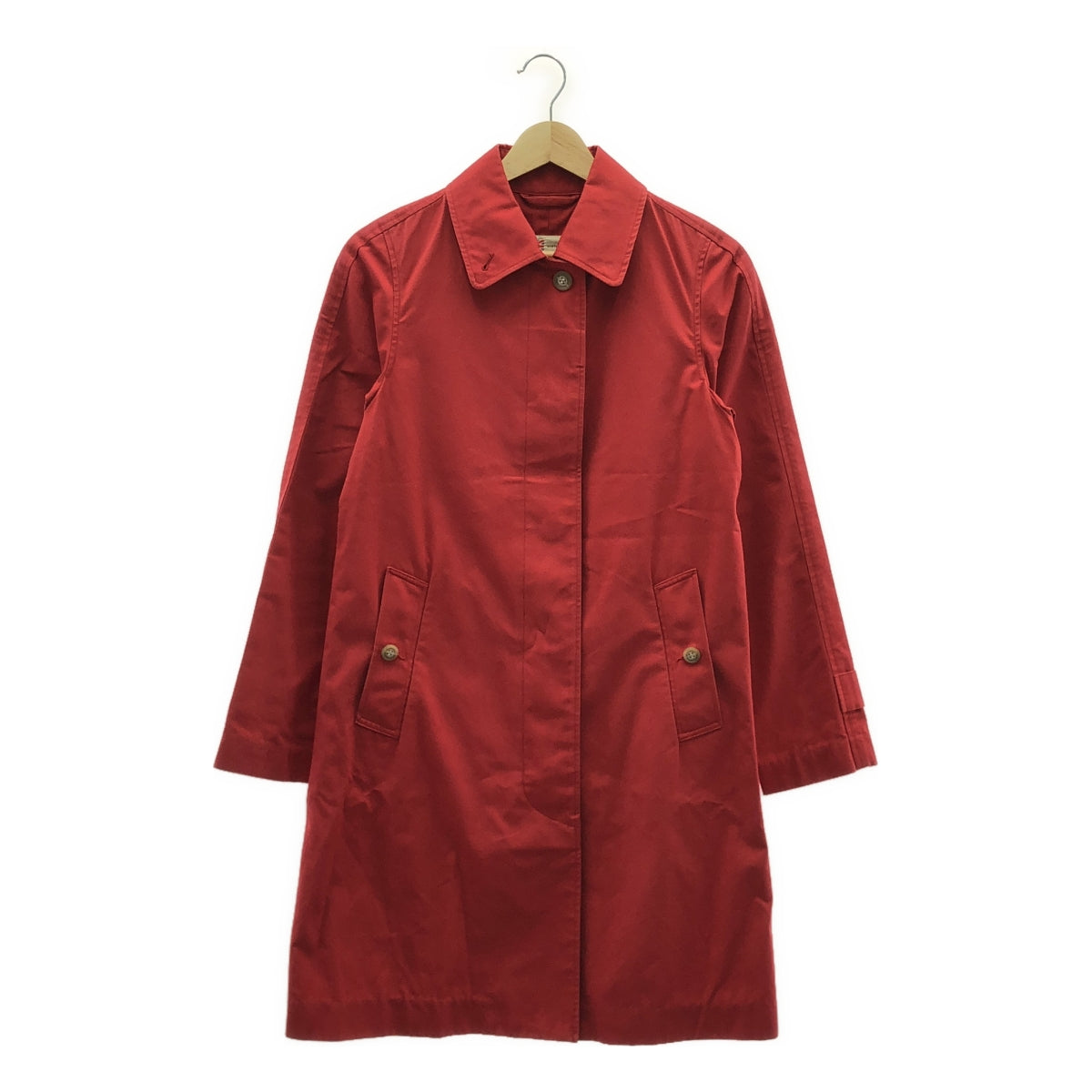 Traditional Weatherwear / 전통 웨더웨어 | 플라이 프론트 스텐 컬러 코트 | 32 | 레드 | 여성