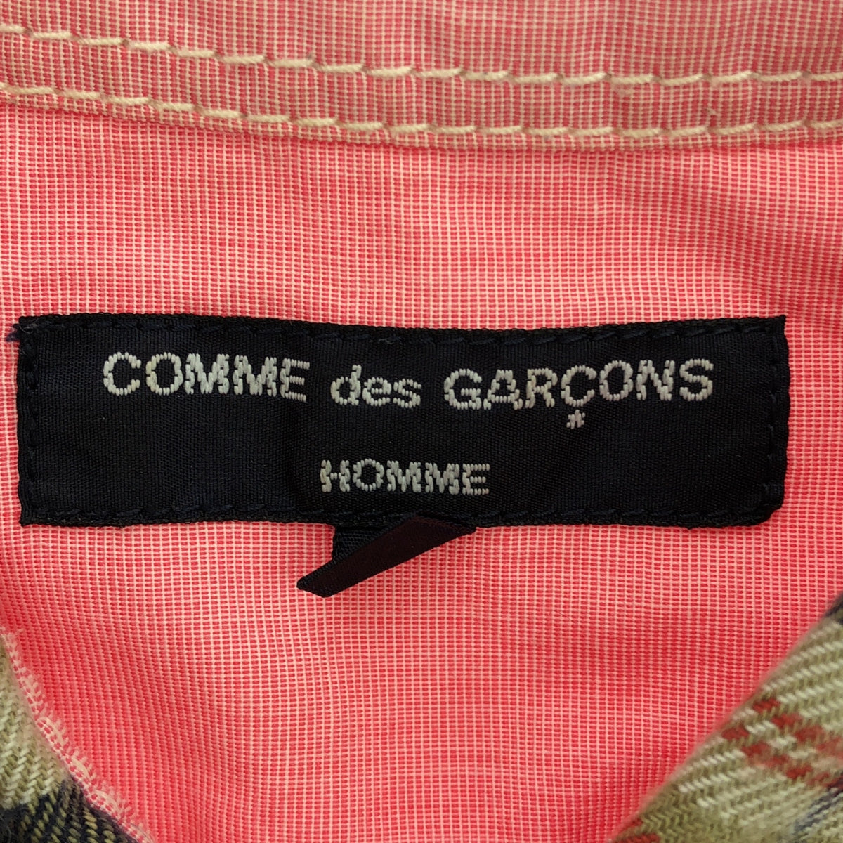 COMME des GARCONS HOMME | 2010AW | Cotton flannel checkered shirt | XS | Red / Navy | Men's