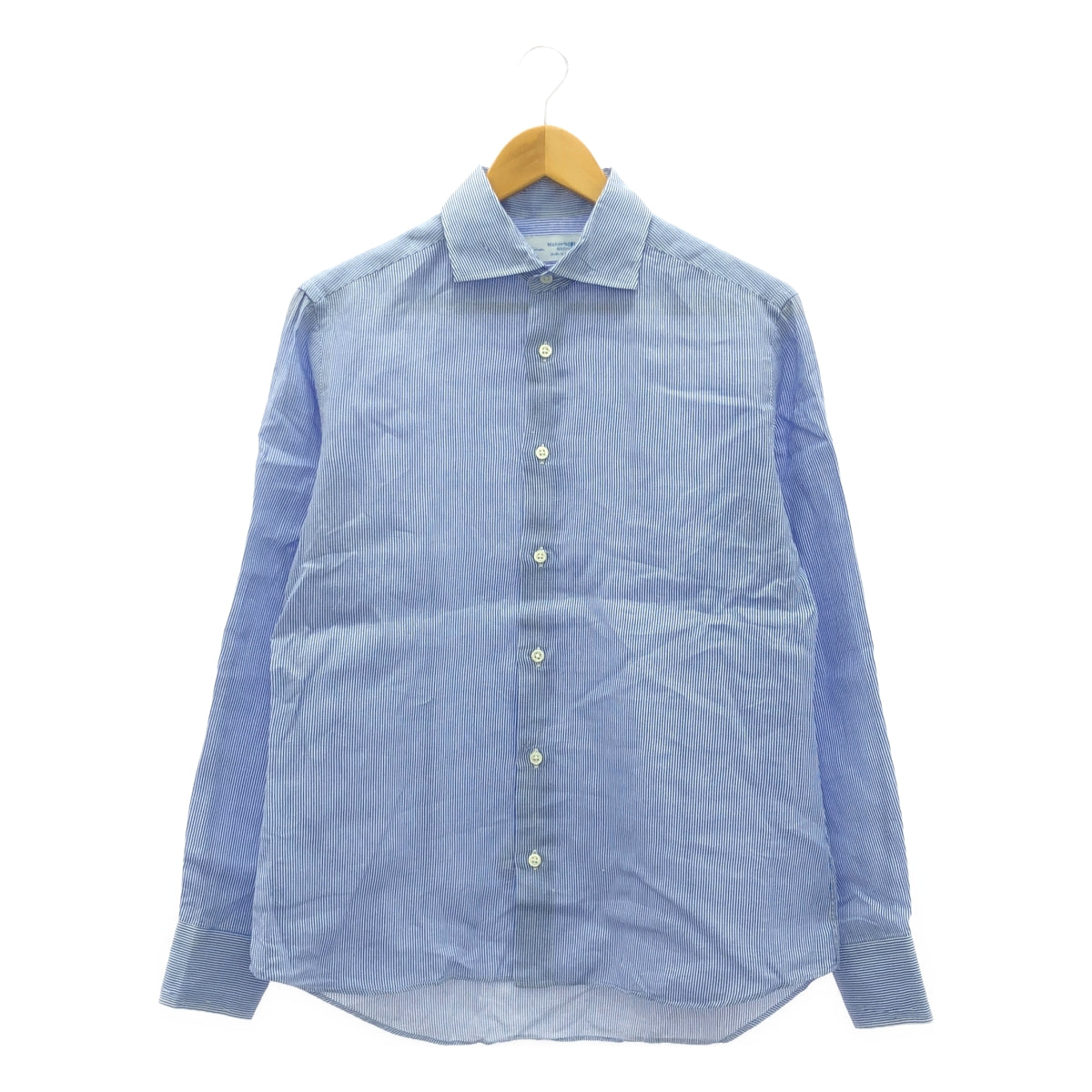 Maker's Shirt / Maker's Shirt Kamakura | Striped wide collar shirt | 15 1/2 | Men's