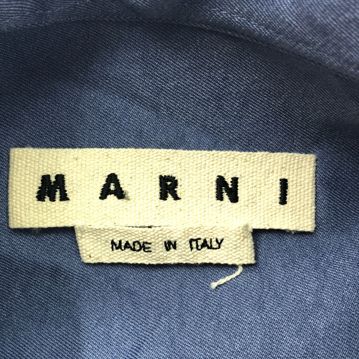 MARNI / マルニ | コットン混 オーバーサイズシャツ | 46 | ブルー | メンズ