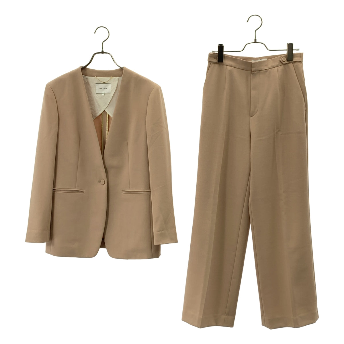 BEIGE， / ベイジ | セットアップ ノーカラー シングル ジャケット