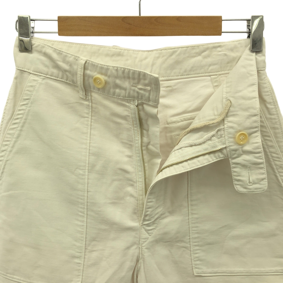 45r / Forty-Five R | 908 Baker Pants in Wheat Satin | White | Women's