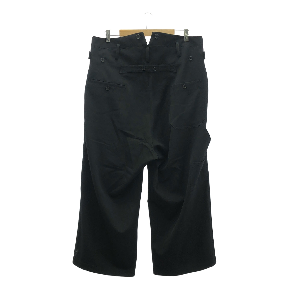 YOHJI YAMAMOTO POUR HOMME / 요우지야마모토풀 옴므 | 2022AW | WOOL GABARDINE WIDE PAINTER PANTS 울 개버진 와이드 페인터 서스펜더 팬츠 | 2 | 남성