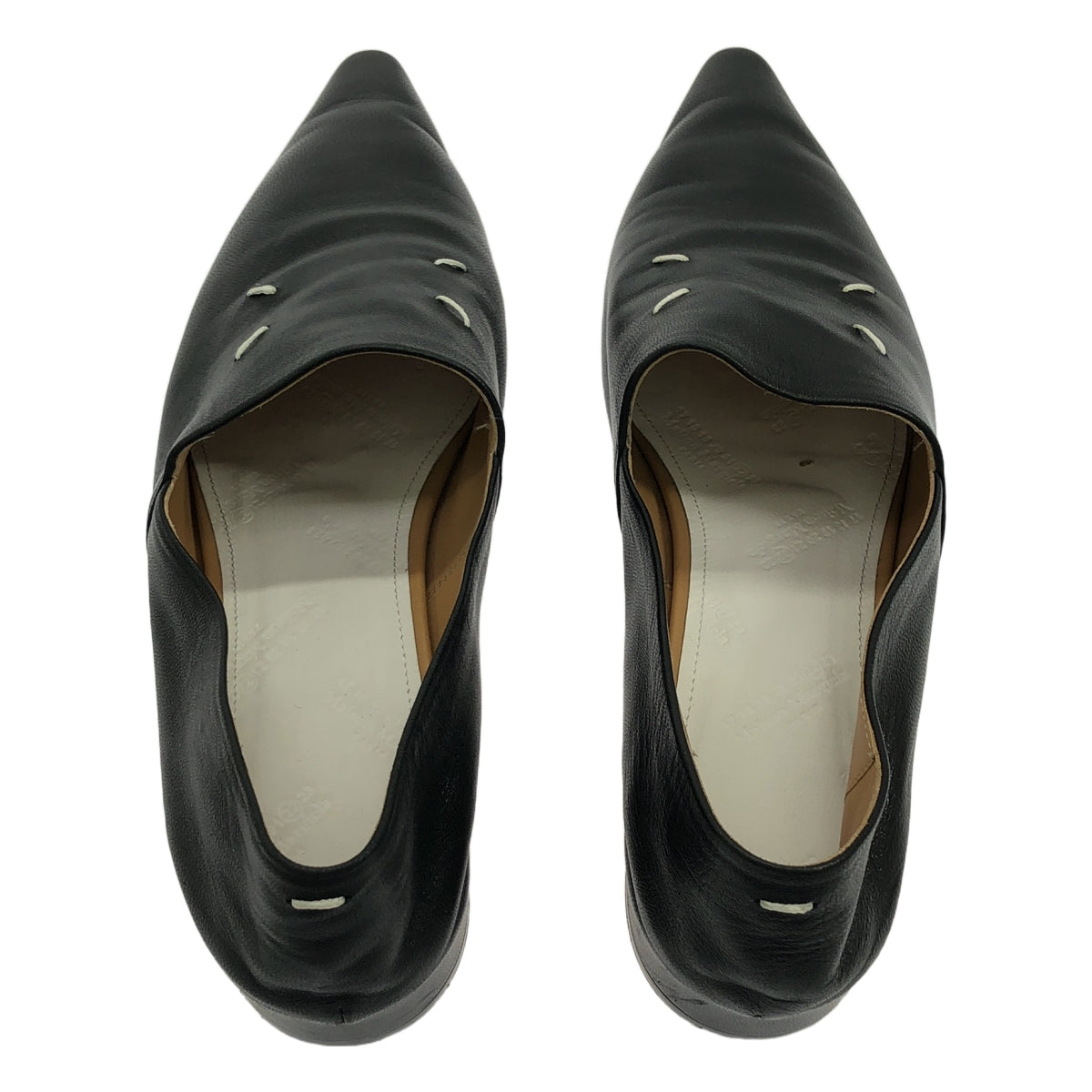 Maison Margiela / メゾンマルジェラ | ステッチ ポインテッドトゥ バブーシュ パンプス | 37 | レディース