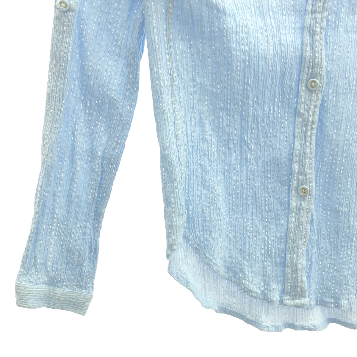 羅恩·赫爾曼 / 羅恩·赫爾曼 |處理 suzie kondi 棉質條紋襯衫 | XS |淺藍色 |女性的