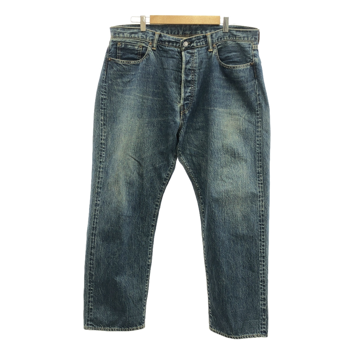 A.PRESSE / アプレッセ | 2023SS | Washed Denim Wide Pants / セルビッチ デニム ワイドパンツ | 38 | メンズ