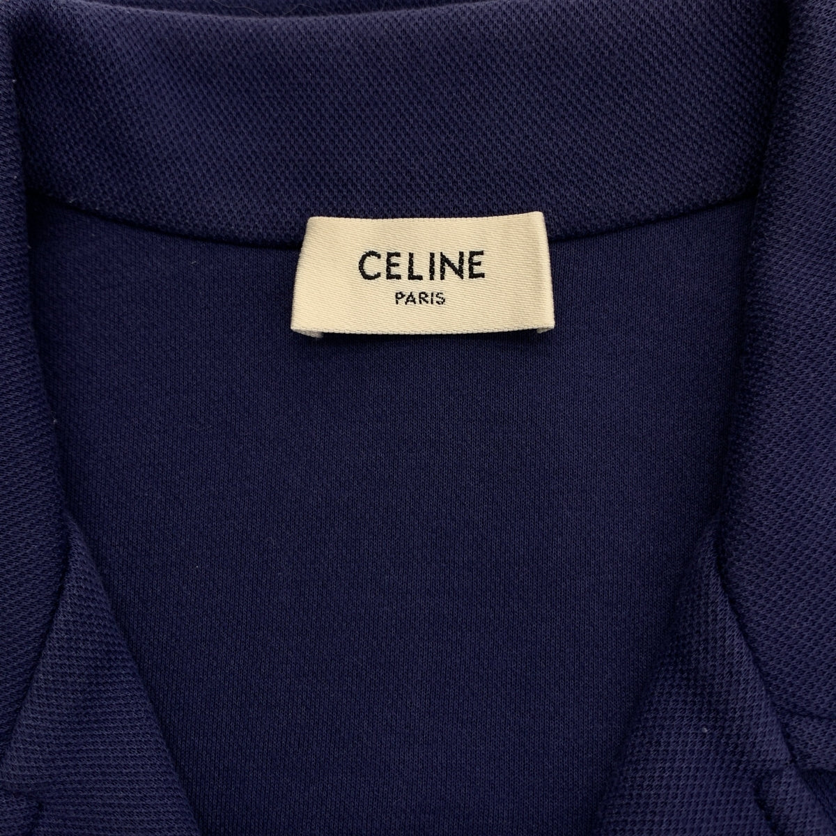 CELINE / セリーヌ | トリオンフ ロゴ スリット オープンカラー シャツ | M | レディース
