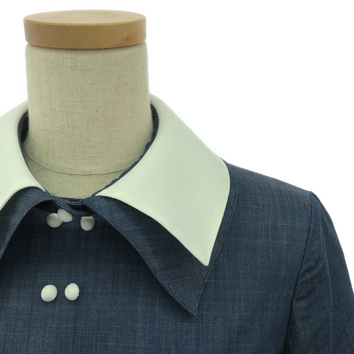 madder madder / マダマダ | ”TWINS” layered bicolor dress バイカラー ドレス | インディゴ | レディース