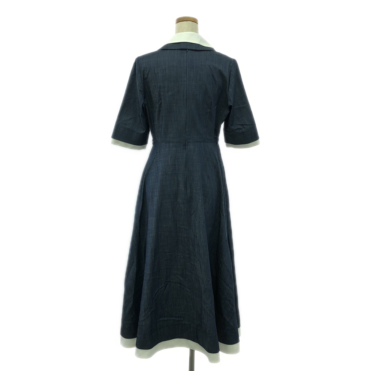 madder madder / マダマダ | ”TWINS” layered bicolor dress バイカラー ドレス | インディゴ | レディース