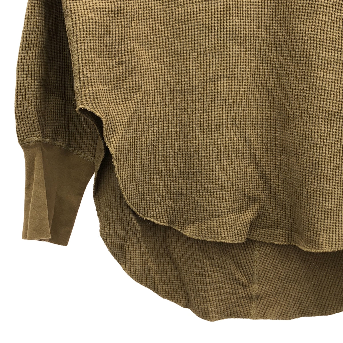 Americana | Back Henley Neck Thermal Cut and Sew | F | Brown | Women's
